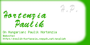 hortenzia paulik business card